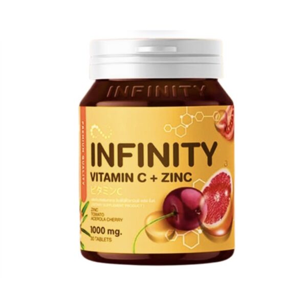 Gluta Infinity Vitamin C and Zinc 1000mg, 30 tablets