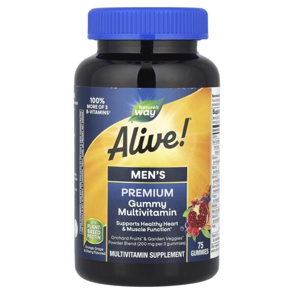 Nature’s Way Alive! Men’s Daily Gummy Multivitamin, 75 Gummies