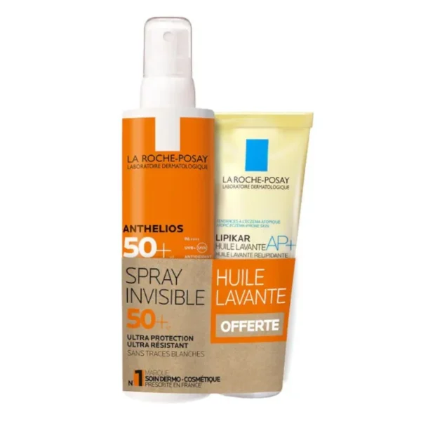 La Roche-Posay, Spray Invisible SPF50+ Ultra Protection 200ml + Lipikar Huile Lavante Cleansing Oil 100ml