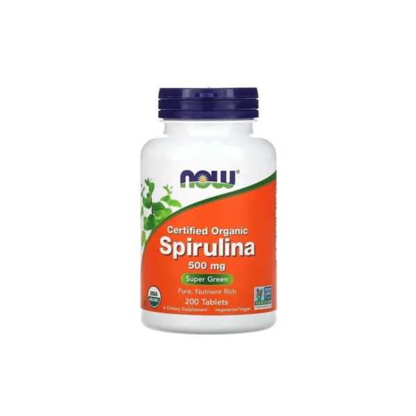 NOW Spirulina 500mg, 200 Tablets