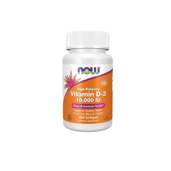 NOW Vitamin D-3 10,000 IU, 240 Softgels