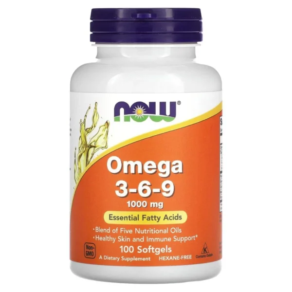 NOW Omega 3-6-9, 100 Softgels