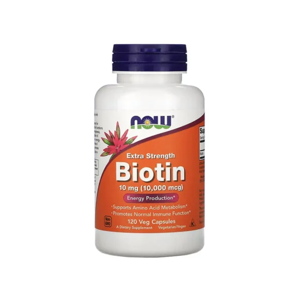 NOW Biotin 10,000 mcg 120 Veg Capsules