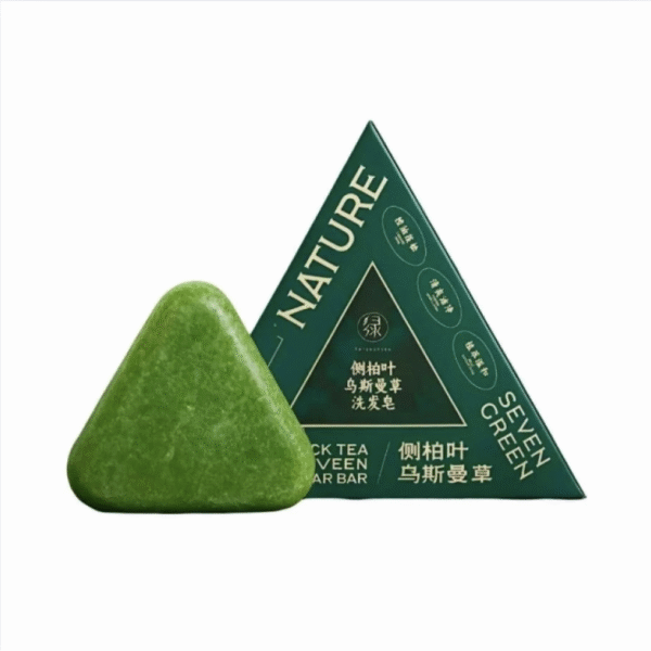 Nature, Triangle Shampoo Bar, Seven Green Soap “Original with QR code”“Buy 2 get mystery gift + free delivery🚚 “