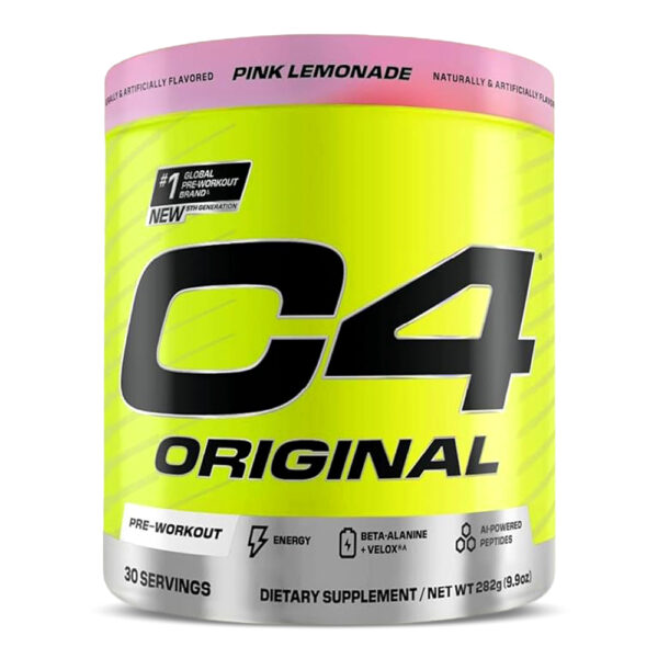 Cellucor C4 Original Pre Workout Food Supplement, Pink Lemonade, 30, Hard Hitting Energy