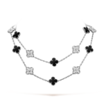 CLOVER 20 MOTIFS ONYX DIAMOND SILVER - Image 2