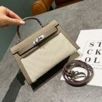 Her.mès Bag | Kelly II Sellier 28 Toile H Étoupe - Image 4