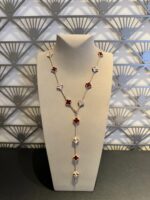 CLOVER 20 MOTIFS LASER CARNELIAN NECKLACE - Image 3