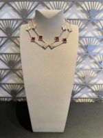 CLOVER 20 MOTIFS LASER CARNELIAN NECKLACE - Image 4