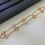 CLOVER 10 MOTIFS LASER PINK MOP NECKLACE - Image 2