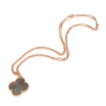 CLOVER 25MM GOLD DARK MOP BIG CLOVER NECKLACE - Image 4