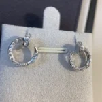 JUSTE EARRINGS SILVER DIAMONDS - Image 2