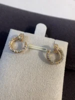 JUSTE EARRINGS GOLD DIAMONDS - Image 3