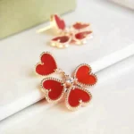 SWEET CLOVER CARNELIAN EARRINGS - Image 4
