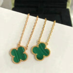 CLOVER 15MM MALACHITE SINGLE FLOWER NECKLACE - Image 7