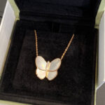 BUTTERFLY GOLD MOP DIAMOND NECKLACE - Image 2