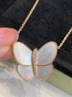 BUTTERFLY GOLD MOP DIAMOND NECKLACE - Image 5