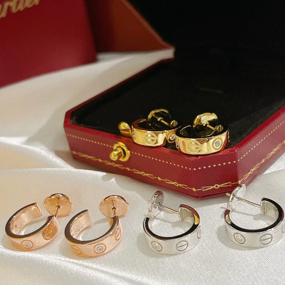 13293968564747316_3ee512f3-d961-4549-a36d-aadf359bdbe9 LOVE EARRINGS 5.7MM 2 DIAMONDS - Image 1