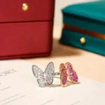 TWIN BUTTERFLY DIAMOND RING - Image 5