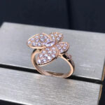BUTTERFLY PINK GOLD DIAMOND RING - Image 4