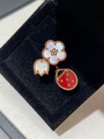 LUCKY 3 MOTIF ROSE GOLD RING - Image 3