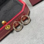 LOVE MINI EARRINGS - Pink Gold