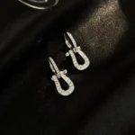 FORCE 10 FULL DIAMOND DROP EARRINGS MEDIUM MODEL - Image 4