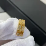 LOVE DIAMOND GOLD HOOP EARRINGS - Image 2