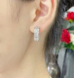 LOVE 5.5MM DIAMOND PAVED EARRINGS - Image 4