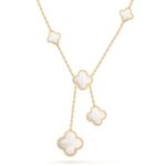 CLOVER MOTHER OF PEARL NECKLACE 6 MOTIF - Image 2
