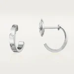 LOVE EARRINGS 2.65MM SILVER - Image 4