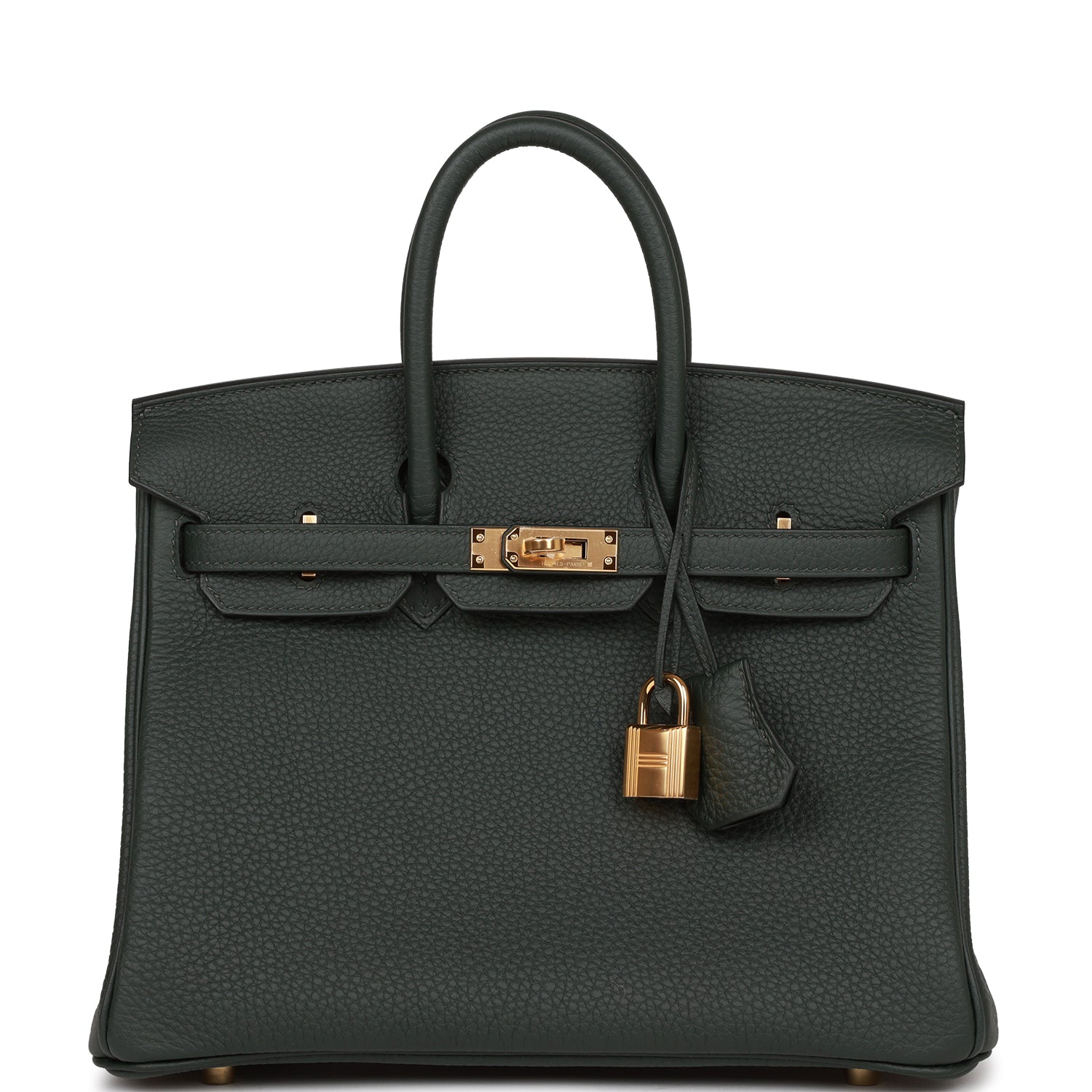 355467f55ce0447aac2b5ea3efb6426e Her.mes | Birkin 25 Vert Fonce Togo - Image 1