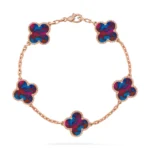 CLOVER 5 MOTIF COLOR GEMSTONES BRACELET COLLECTION - Image 5