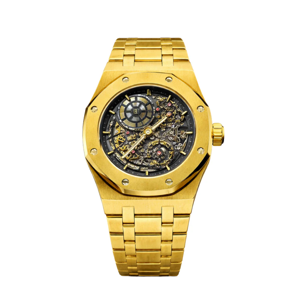 4_888c5e10-94b5-497b-91d5-e76394cb3b48 Aud.emars Piguet Watch | Royal Oak Black Two-Tone Dial Steel & Yellow Gold - Image 1