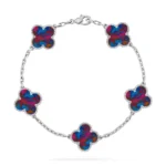 CLOVER 5 MOTIF COLOR GEMSTONES BRACELET COLLECTION - Image 3