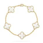 CLOVER WHITE PEARL MOP 5 MOTIF BRACELET COLLECTION