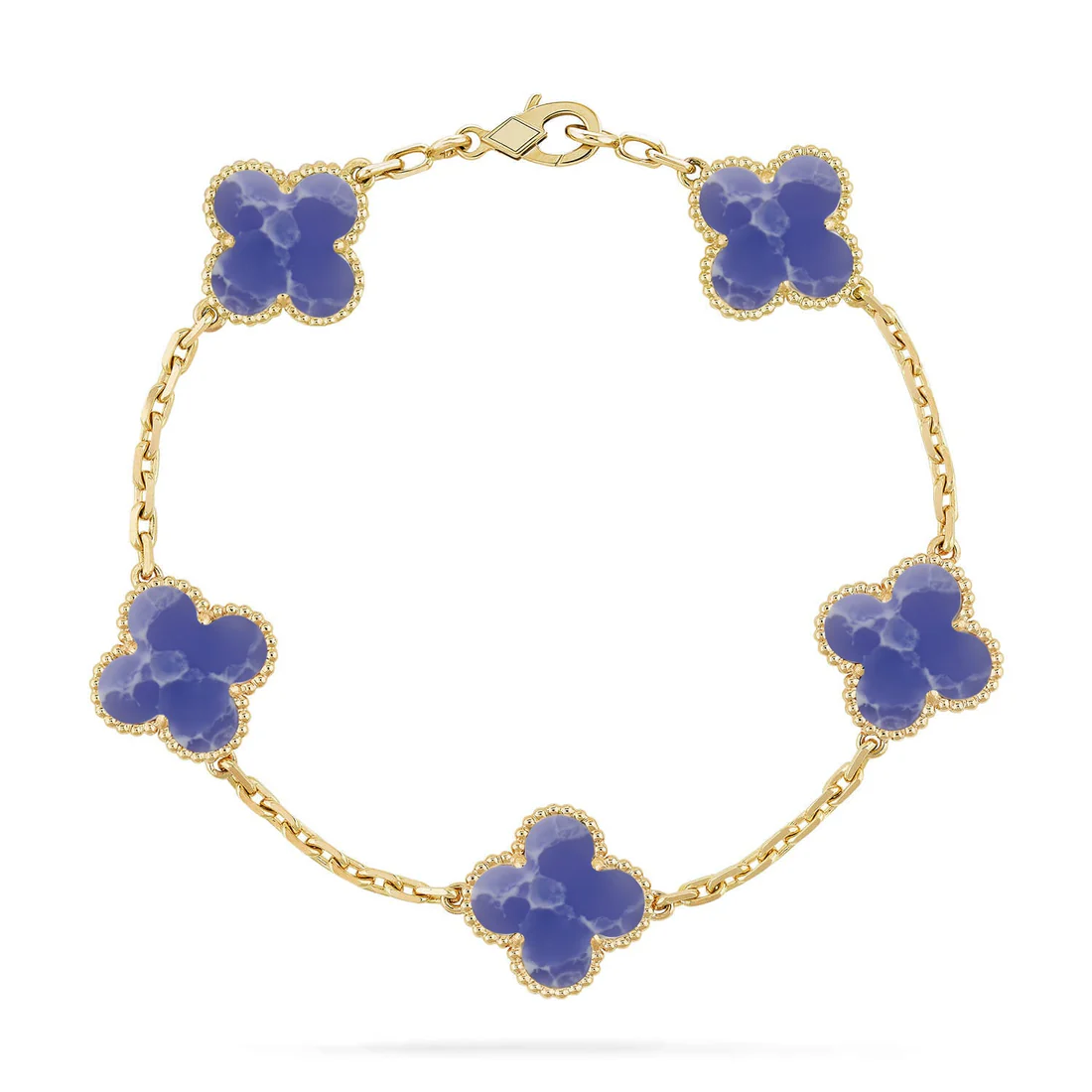 94f993012a0d89f64139ae94d2dfa548_617fb60e-9c69-4228-9327-f2bafbcda251 CLOVER 5 MOTIF BLUE VEINS BRACELET COLLECTION - Image 1