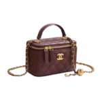 Chan.el Bag | Small Vanity Case Chain Burgundy