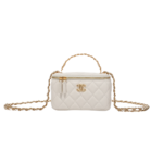 Chan.el Bag | Small Vanity Case Chain White