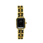 Chan.el Watch | Chan.el Première Black Yellow Chain Leather Strap