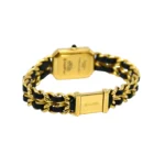 Chan.el Watch | Chan.el Première Black Yellow Chain Leather Strap - Image 3