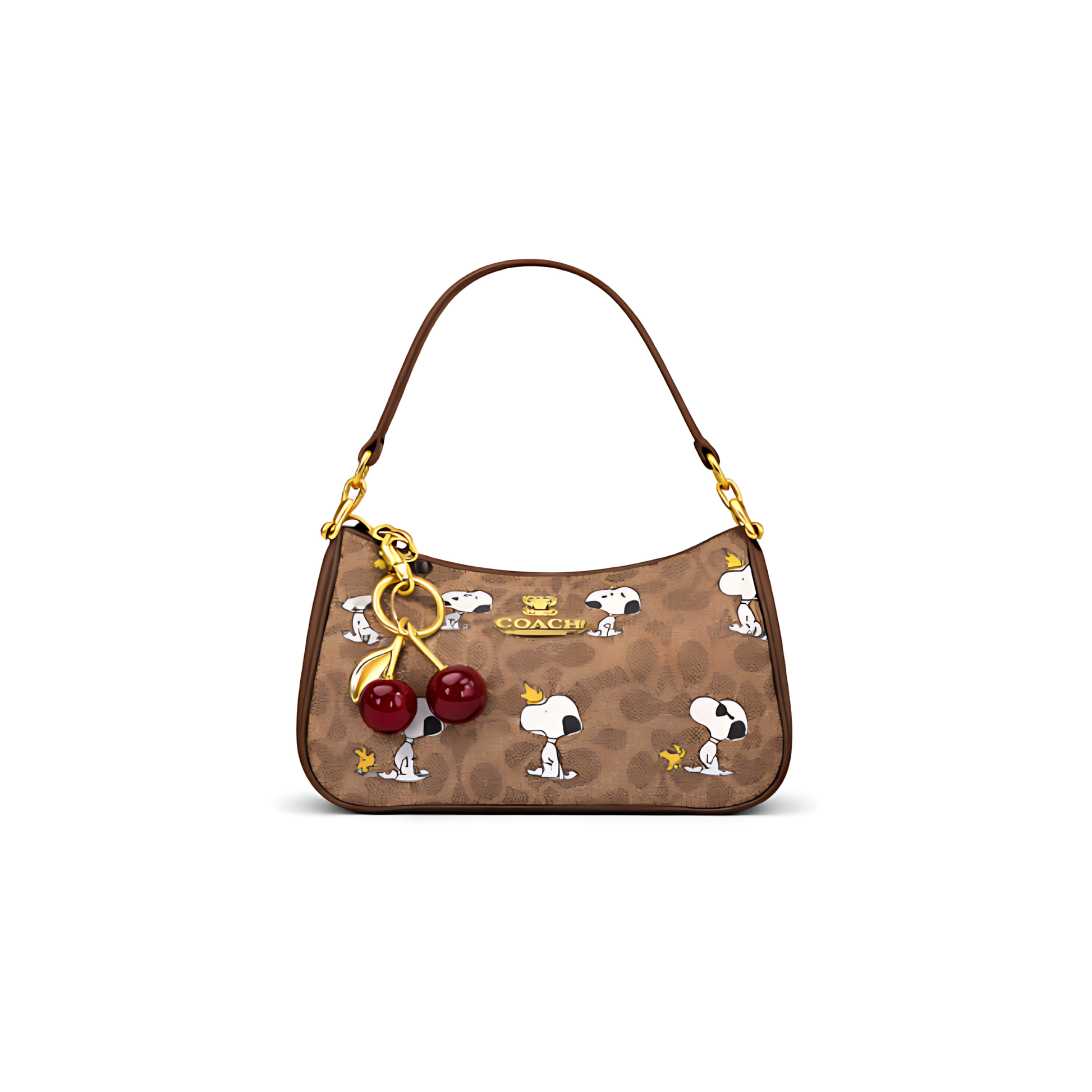 Coach-TerriShoulderBag-Brown-1 Coach Bag | X Peanuts Teri Shoulder - Image 1