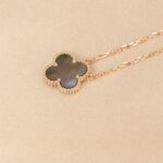 CLOVER 15MM GRAY MOTHER OF PEARL NECKLACE - Image 5