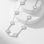 CLOVER 10 MOTIFS WHITE MOTHER OF PEARL NECKLACE - Image 4