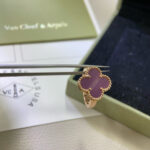 CLOVER PURPLE VIOLET RING - Image 4