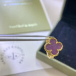 CLOVER PURPLE VIOLET RING - Image 3