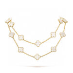 CLOVER 20 MOTIFS WHITE MOP NECKLACE - Image 2