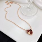 LUCKY CARNELIANS LADYBUG NECKLACE