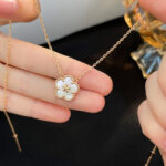 LUCKY WHITE MOP PLUM BLOSSOM NECKLACE - Image 8