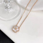 LUCKY WHITE MOP PLUM BLOSSOM NECKLACE - Rose Gold
